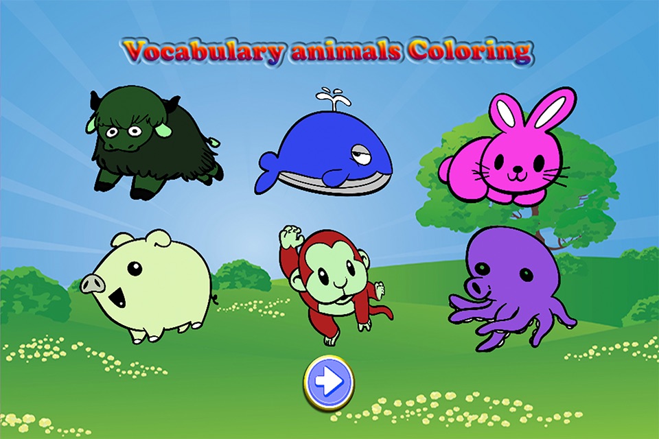 Vocabulary animals Coloring Book screenshot 3