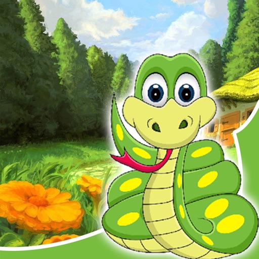 Green Snake Games for Little Kids - Jigsaw Puzzles and Sounds