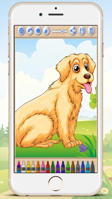 How to cancel & delete Paint drawings of dogs puppies - Educational games children from iphone & ipad 1