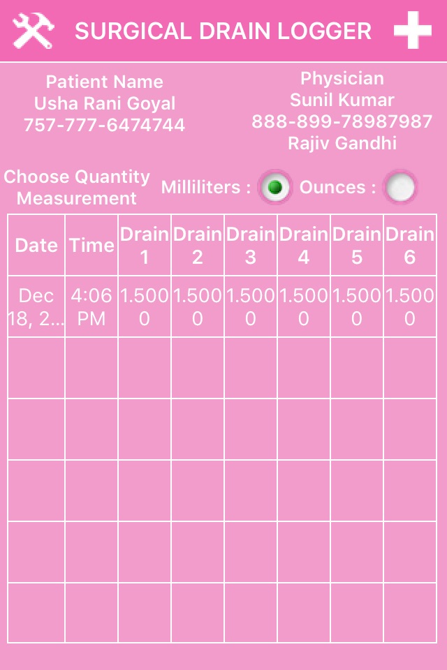 Surgical Drain Logger screenshot 2