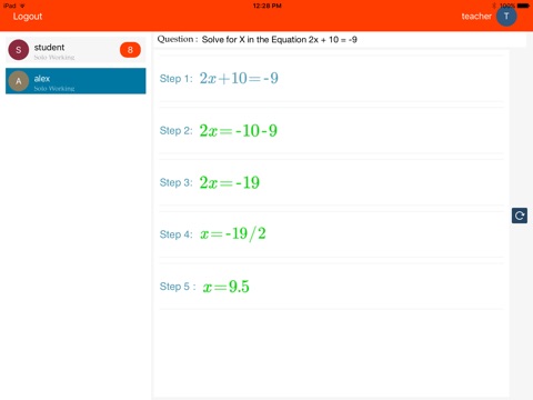 LiveMath Teacher screenshot 2