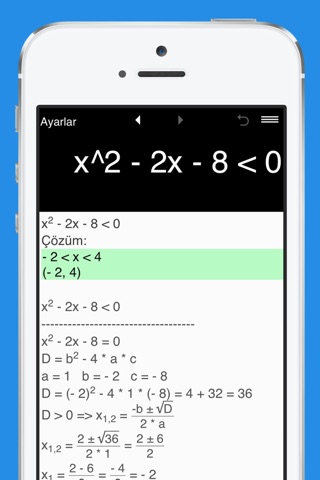 Quadratic Inequality Calculator screenshot 2