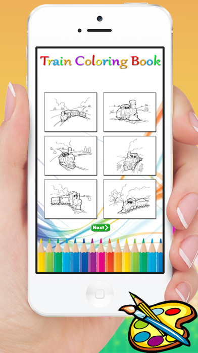 電車のぬりえ 子供のゲームのためのかわいいデッサン Iphoneアプリランキング