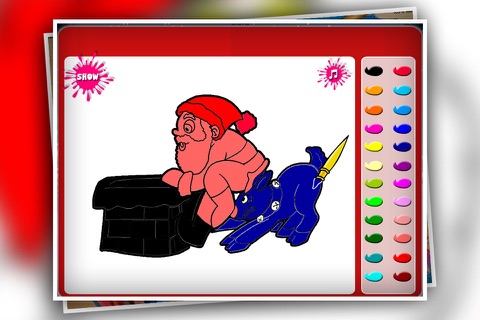 christmas paint colouring page screenshot 2