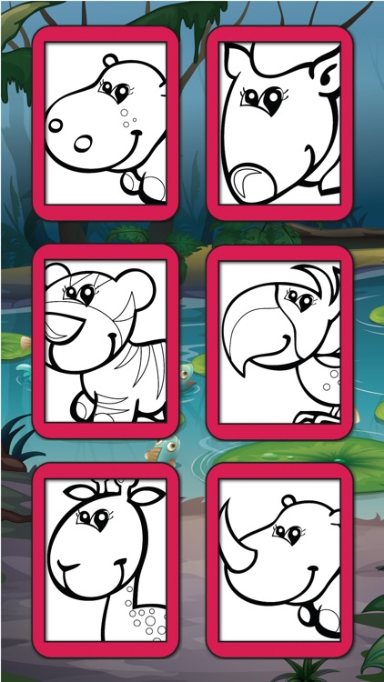 Coloring Cartoon Book Pony and Zoo screenshot-3