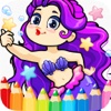 princess mermaid coloring pages free for girl kids