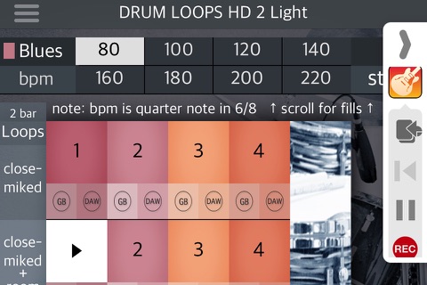 Drum Loops HD 2 Light screenshot 2