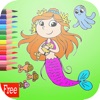 Games Princess Mermaid Coloring Book Art Pad:Easy painting for little kids