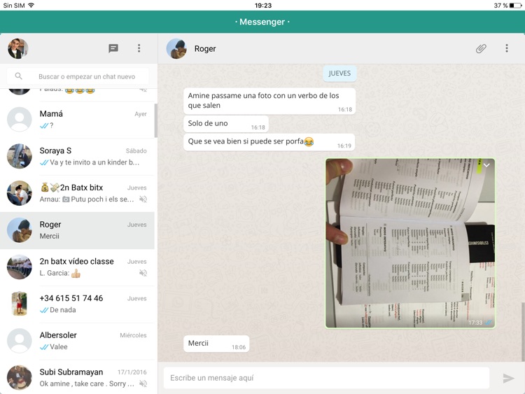 messenger like whatsapp for ipad