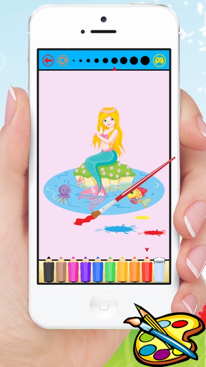 Mermaid & Sea Animal Coloring Book - Drawing for Kids Games screenshot-4