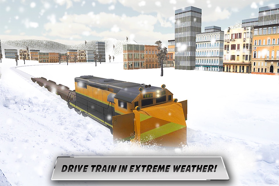 Snow Plow Rescue Train Driving 3D Simulator screenshot 3