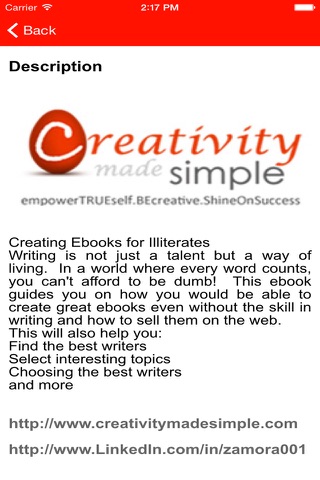 Creating Ebooks for Illiterates eBook screenshot 2