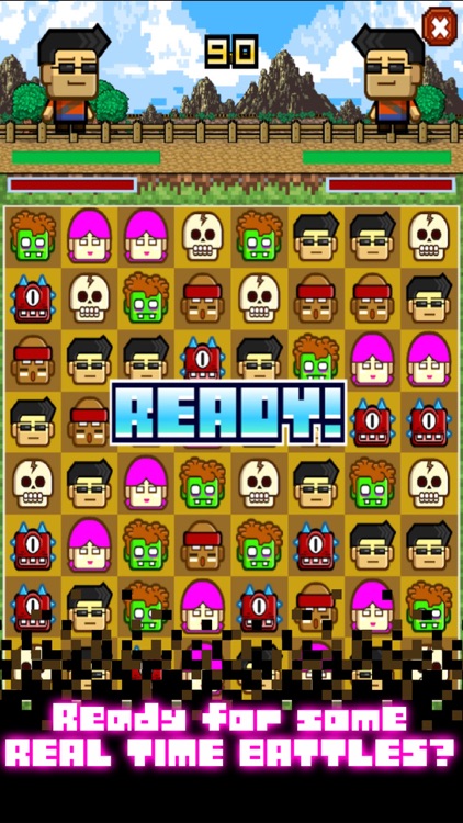 Beat the Block heads! 8-bit Pixel Survival - Multiplayer Puzzle Fighter Club Game