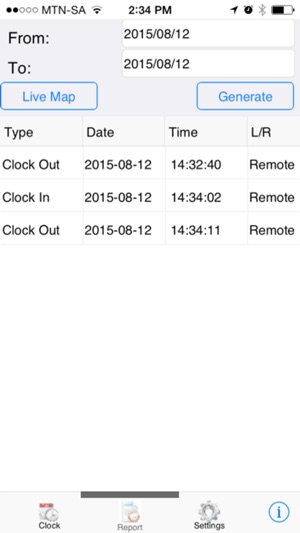 ERS Mobile Clock