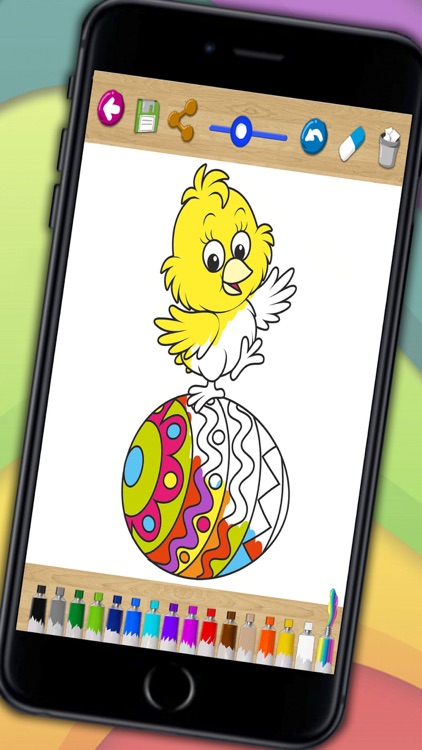 Paint the Easter egg coloring book - Premium