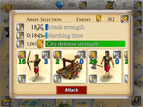 Империя битв: римские войны (Battle Empire: Roman Wars) - Постройте римский город и сражайтесь с другими армиями. Стройте свою империю для iPad