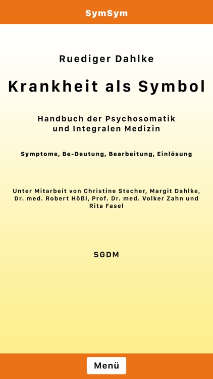 SymSym DE - Krankheit als Symbol - Ruediger Dahlke