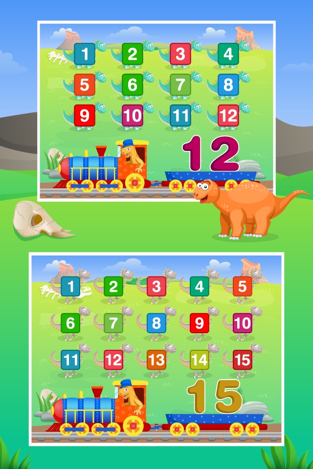 Dinosaur Number Train Game for Kids Free screenshot 4