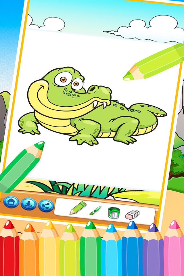 The Cute dinosaur Coloring book ( Drawing Pages ) - Good Activities Education Games For Kids App screenshot 4