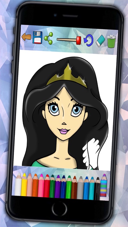 Paint magic ice princesses – coloring book for girls