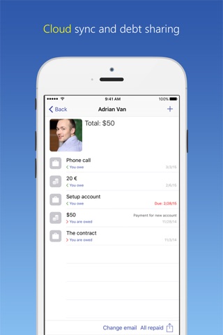 IOU - debt manager screenshot 3