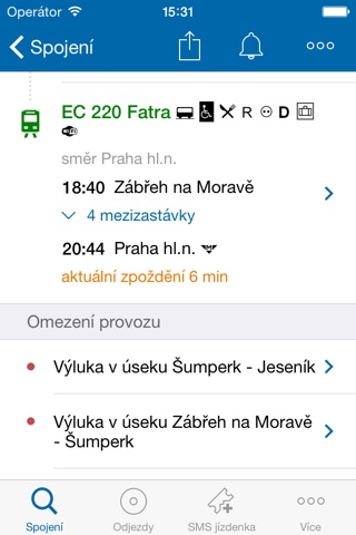 Jízdní řády IDOS screenshot 4