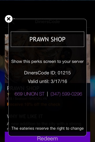 DinersCode screenshot 3