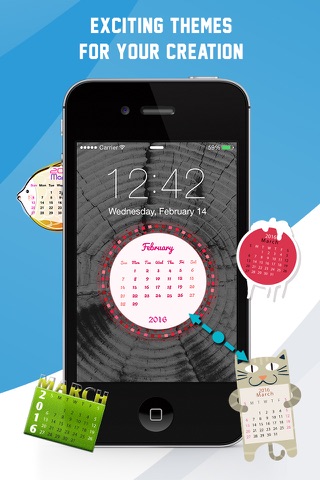 Free Calendar Maker For Lock Screen Wallpapers - Custom Designer Wallpaper Themes screenshot 2