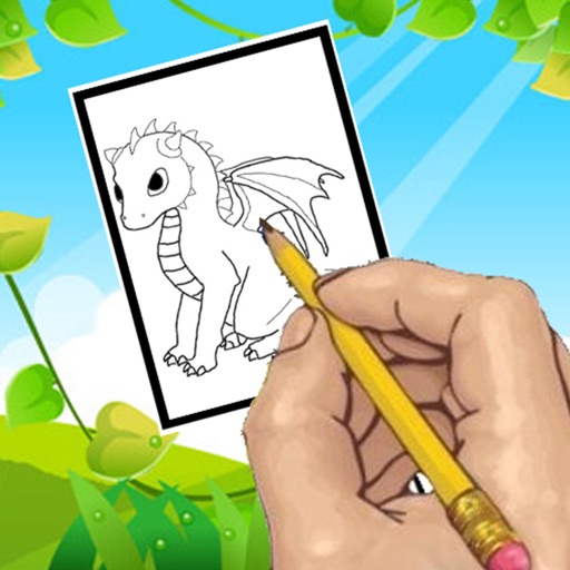 Kids Dragon Cartoon Coloring Version iOS App
