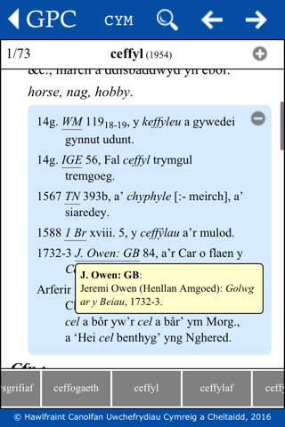 GPC Geiriadur Welsh Dictionary screenshot 4