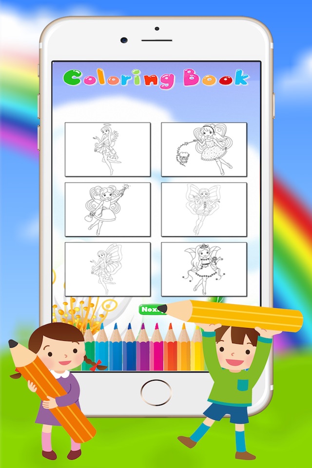 Fairy & Princess Coloring Book for Kids Preschool Toddler screenshot 3