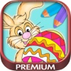 Color Easter eggs  Paint bunnies coloring game for kids - Premium