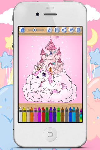 Paint pictures of unicorns Drawings of unicorn coloring or painting the magical unicorn - Premium screenshot 4