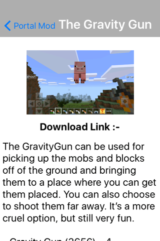 Gravity Gun Featuring Portal For Minecraft Edition screenshot 2