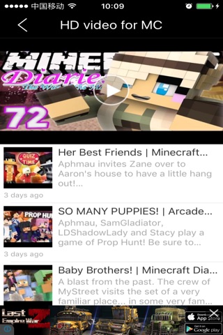 Videos for Minecraft - MC Live Videos screenshot 3