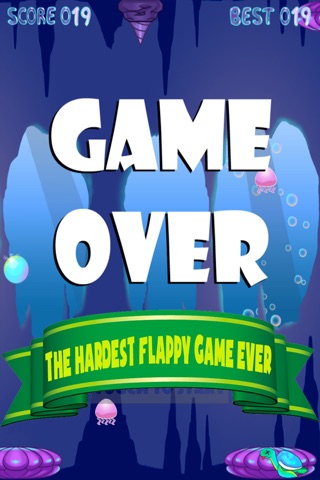 Flappy Turtle for Kids - Tap to Swim and Jump Adventure Classic Game screenshot 2