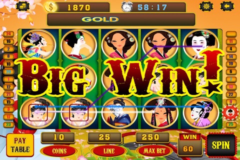 World of Samurai Casino Slots Pro - Play Slot Machines, Fun Vegas Games! screenshot 2