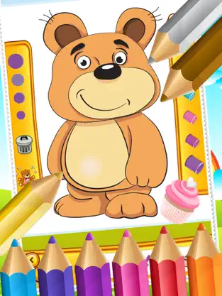 Captura de Pantalla 3 Osito de peluche para colorear Dibujo Libro para Niños Juegos iphone