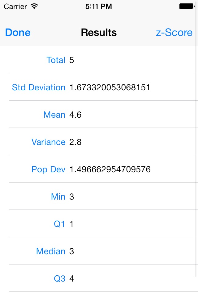 Standard Deviation Calculator screenshot 2
