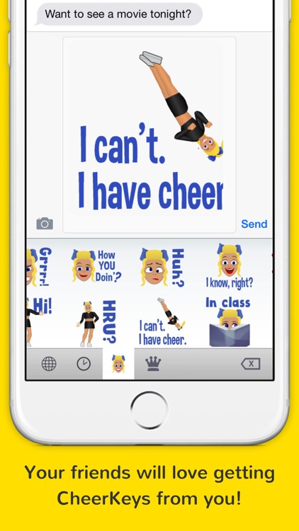 CheerKeys - the cheerleading keyboard from Cheermoji screenshot-0