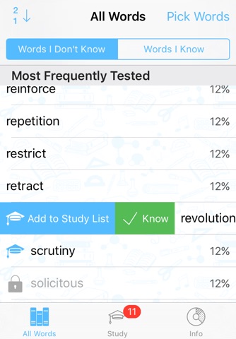 SAT Freak: Vocabulary Sorted By Fre(ak)quency To Maximize Study Efficiency screenshot 2