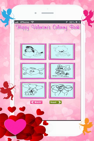 Happy Valentine's Coloring Book screenshot 2