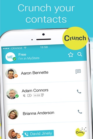 MyState Contacts status & smart calls screenshot 3