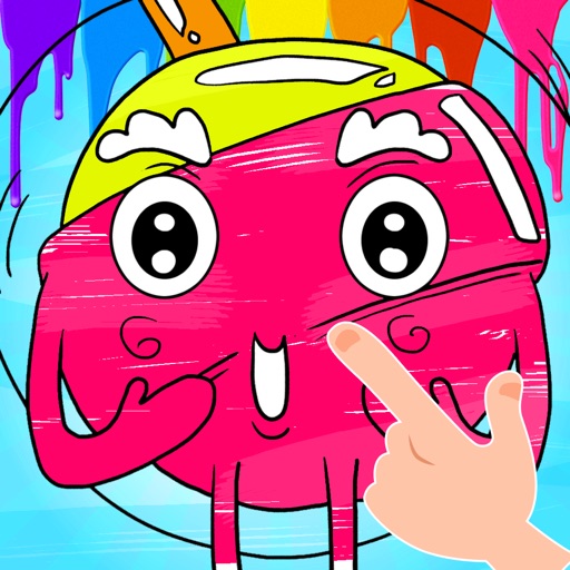Coloring Book Candy Cartoon Kids Game