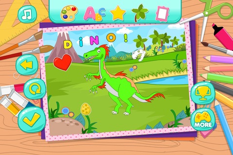 Cute Dino Coloring - Drawing Painting Graffiti Dino Picture Book screenshot 3