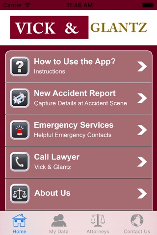 Injury Help App by Vick & Glantz, LLP. screenshot 2