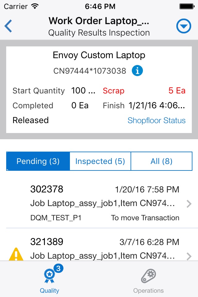 Discrete Quality Manager for EBS screenshot 2