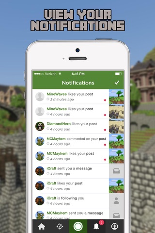 InstaMine - Social Network for Minecraft! Skins, Wiki, Servers, Mods & More screenshot 4
