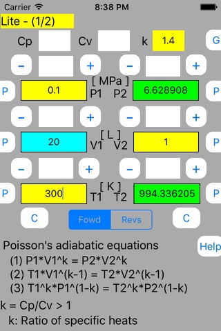 Adiabatic Calculator Mini Lite screenshot 3