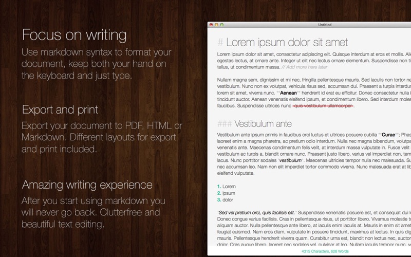Writed Pro - for Word, OpenOffice, Markdown and RTF thumbnail 3